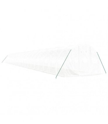 vidaXL Greenhouse with Steel Frame White 72 m² 24x3x2 m