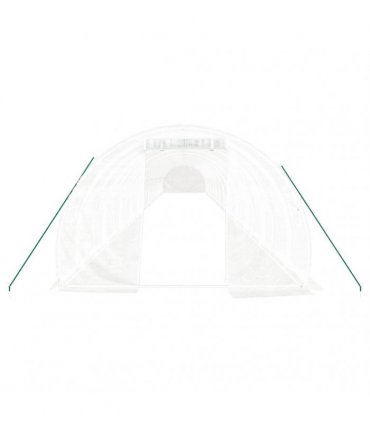 vidaXL Greenhouse with Steel Frame White 72 m² 24x3x2 m