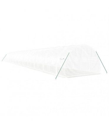 vidaXL Greenhouse with Steel Frame White 72 m² 24x3x2 m