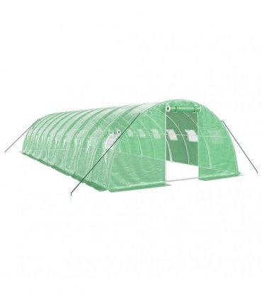 vidaXL Greenhouse with Steel Frame Green 40 m² 10x4x2 m