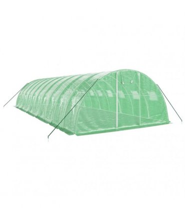 vidaXL Greenhouse with Steel Frame Green 40 m² 10x4x2 m