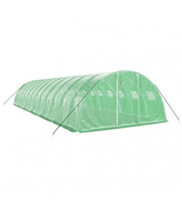 vidaXL Greenhouse with Steel Frame Green 48 m² 12x4x2 m