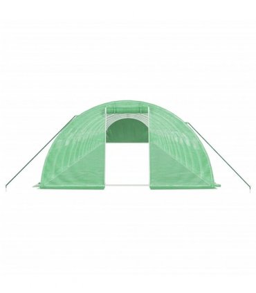 vidaXL Greenhouse with Steel Frame Green 64 m² 16x4x2 m