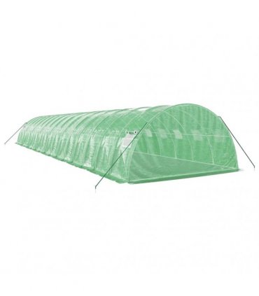 vidaXL Greenhouse with Steel Frame Green 64 m² 16x4x2 m