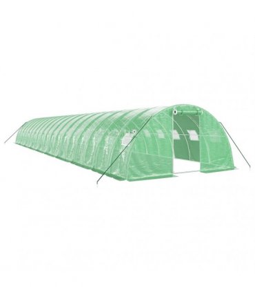 vidaXL Greenhouse with Steel Frame Green 72 m² 18x4x2 m