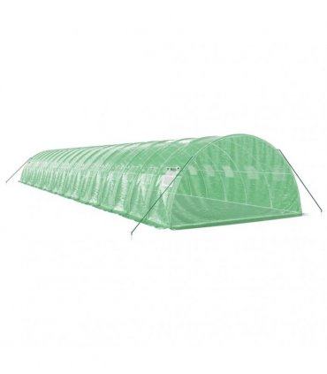 vidaXL Greenhouse with Steel Frame Green 72 m² 18x4x2 m