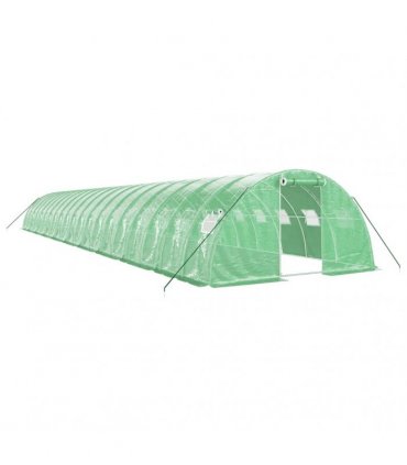 vidaXL Greenhouse with Steel Frame Green 80 m² 20x4x2 m