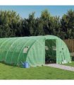 vidaXL Greenhouse with Steel Frame Green 88 m² 22x4x2 m