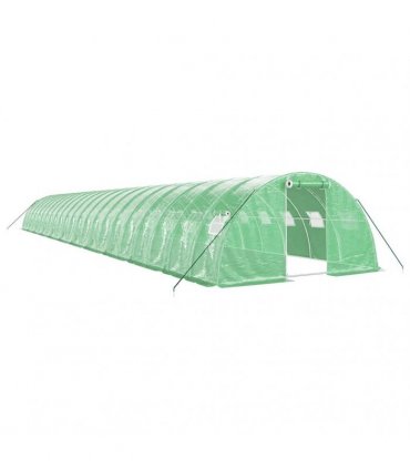 vidaXL Greenhouse with Steel Frame Green 88 m² 22x4x2 m