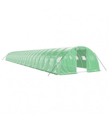 vidaXL Greenhouse with Steel Frame Green 96 m² 24x4x2 m