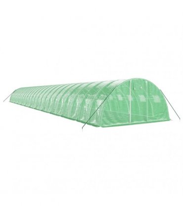 vidaXL Greenhouse with Steel Frame Green 96 m² 24x4x2 m