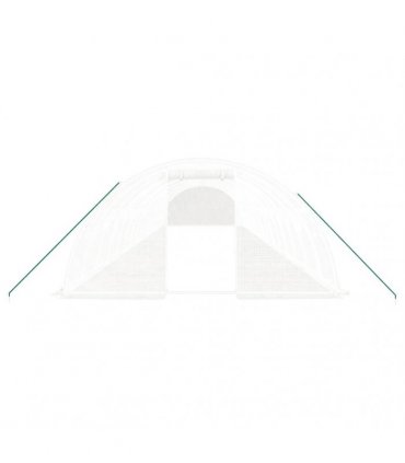 vidaXL Greenhouse with Steel Frame White 64 m² 16x4x2 m