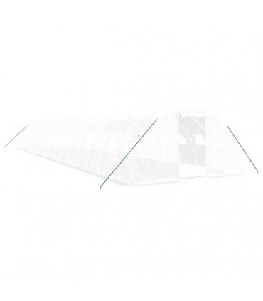 vidaXL Greenhouse with Steel Frame White 72 m² 18x4x2 m