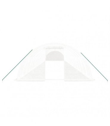 vidaXL Greenhouse with Steel Frame White 72 m² 18x4x2 m