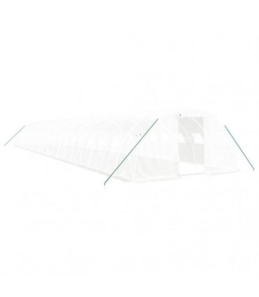 vidaXL Greenhouse with Steel Frame White 80 m² 20x4x2 m