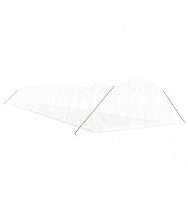 vidaXL Greenhouse with Steel Frame White 80 m² 20x4x2 m