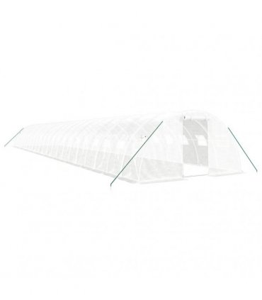 vidaXL Greenhouse with Steel Frame White 88 m² 22x4x2 m