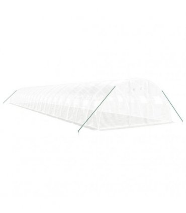 vidaXL Greenhouse with Steel Frame White 88 m² 22x4x2 m