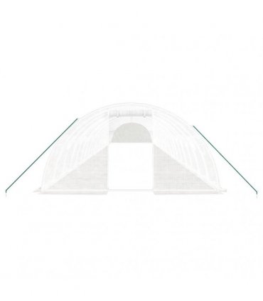 vidaXL Greenhouse with Steel Frame White 88 m² 22x4x2 m