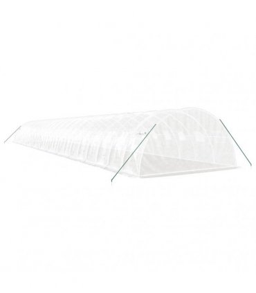 vidaXL Greenhouse with Steel Frame White 88 m² 22x4x2 m