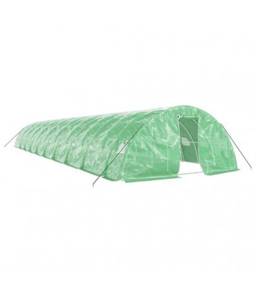 vidaXL Greenhouse with Steel Frame Green 100 m² 20x5x2,3 m