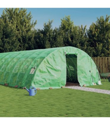 vidaXL Greenhouse with Steel Frame Green 110 m² 22x5x2,3 m