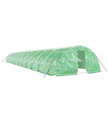 vidaXL Greenhouse with Steel Frame Green 120 m² 24x5x2,3 m