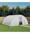 vidaXL Greenhouse with Steel Frame White 20 m² 5x4x2,3 m