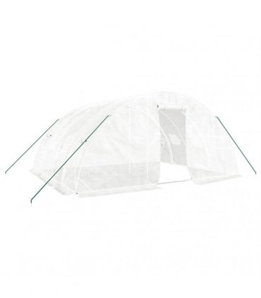vidaXL Greenhouse with Steel Frame White 20 m² 5x4x2,3 m