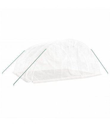 vidaXL Greenhouse with Steel Frame White 20 m² 5x4x2,3 m