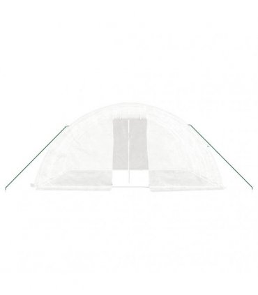 vidaXL Greenhouse with Steel Frame White 20 m² 5x4x2,3 m
