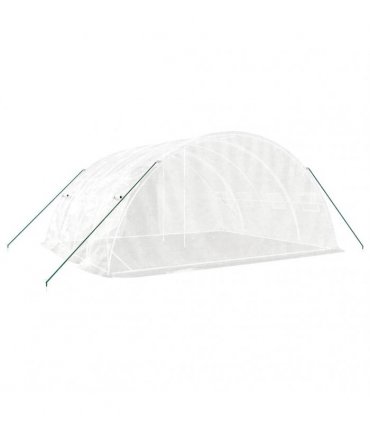 vidaXL Greenhouse with Steel Frame White 20 m² 5x4x2,3 m