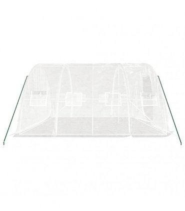 vidaXL Greenhouse with Steel Frame White 20 m² 5x4x2,3 m