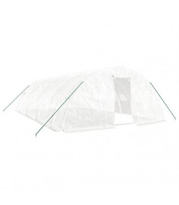 vidaXL Greenhouse with Steel Frame White 40 m² 8x5x2,3 m
