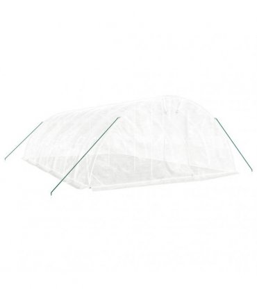 vidaXL Greenhouse with Steel Frame White 40 m² 8x5x2,3 m