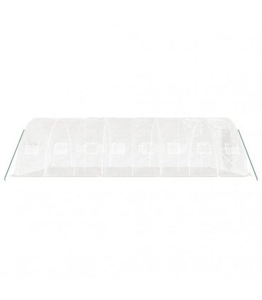 vidaXL Greenhouse with Steel Frame White 40 m² 8x5x2,3 m