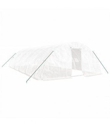 vidaXL Greenhouse with Steel Frame White 50 m² 10x5x2,3 m