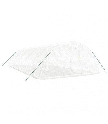 vidaXL Greenhouse with Steel Frame White 50 m² 10x5x2,3 m