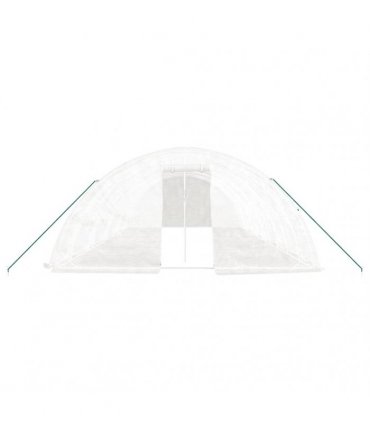 vidaXL Greenhouse with Steel Frame White 50 m² 10x5x2,3 m