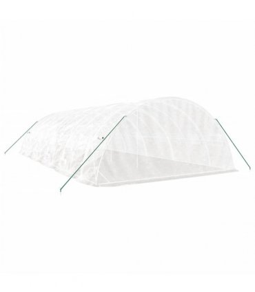 vidaXL Greenhouse with Steel Frame White 50 m² 10x5x2,3 m
