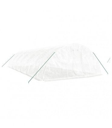 vidaXL Greenhouse with Steel Frame White 60 m² 12x5x2,3 m