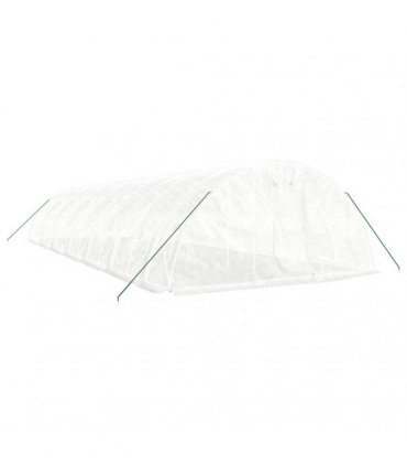 vidaXL Greenhouse with Steel Frame White 70 m² 14x5x2,3 m