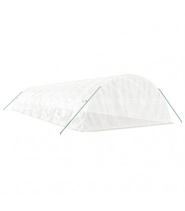 vidaXL Greenhouse with Steel Frame White 70 m² 14x5x2,3 m