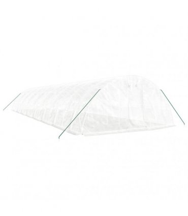 vidaXL Greenhouse with Steel Frame White 80 m² 16x5x2,3 m