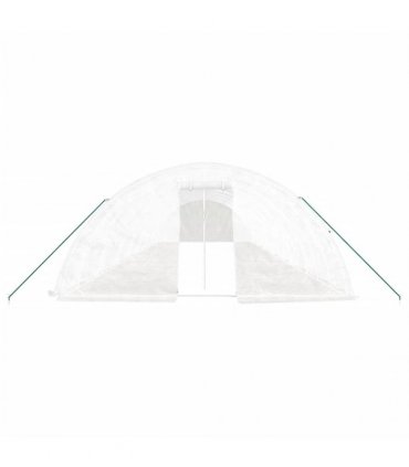 vidaXL Greenhouse with Steel Frame White 80 m² 16x5x2,3 m