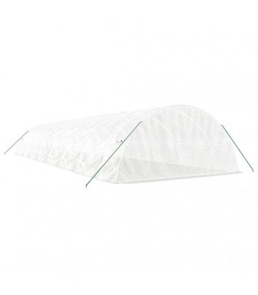 vidaXL Greenhouse with Steel Frame White 80 m² 16x5x2,3 m