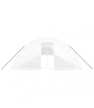 vidaXL Greenhouse with Steel Frame White 100 m² 20x5x2,3 m