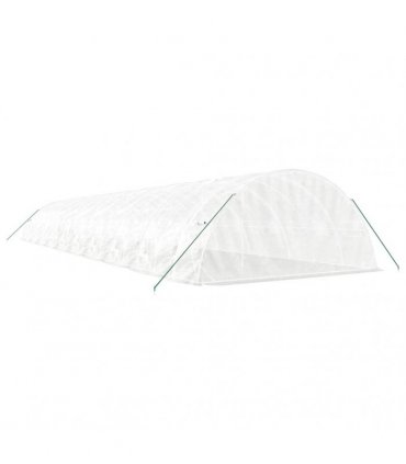 vidaXL Greenhouse with Steel Frame White 100 m² 20x5x2,3 m