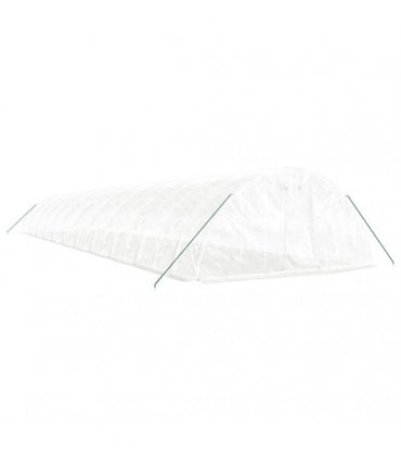 vidaXL Greenhouse with Steel Frame White 110 m² 22x5x2,3 m