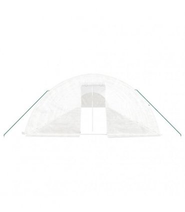 vidaXL Greenhouse with Steel Frame White 110 m² 22x5x2,3 m